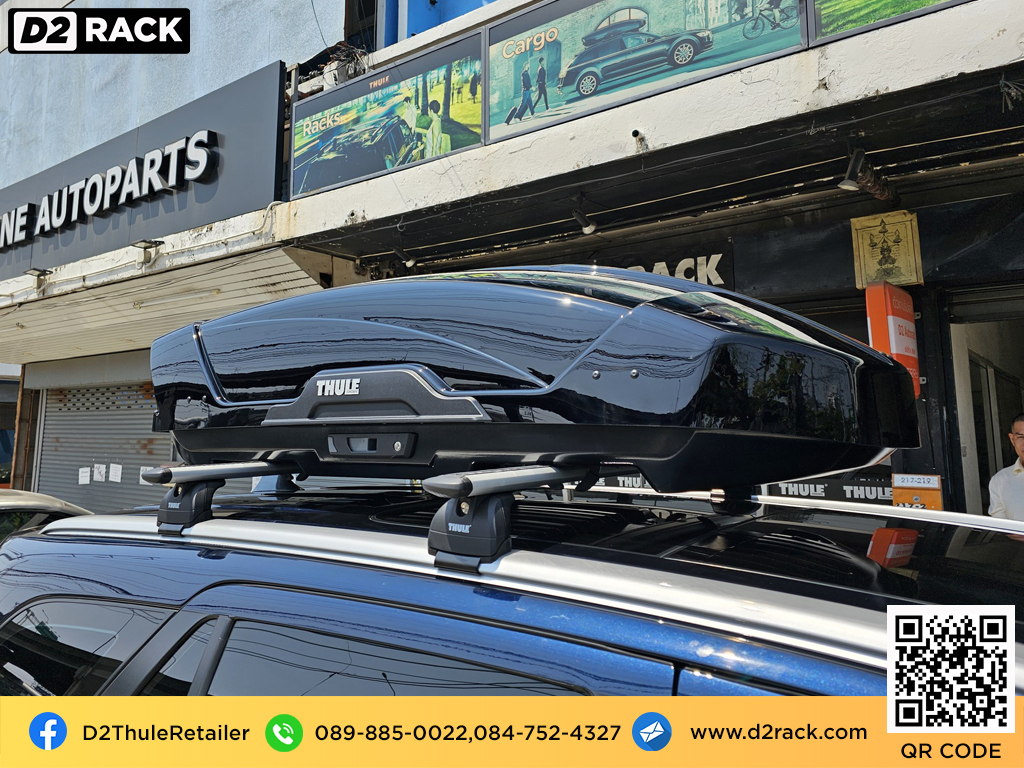 Ford Everest ติดตั้ง กล่องวางสัมภาระบนหลังคา THULE Roofbox รุ่น Motion XT Size M