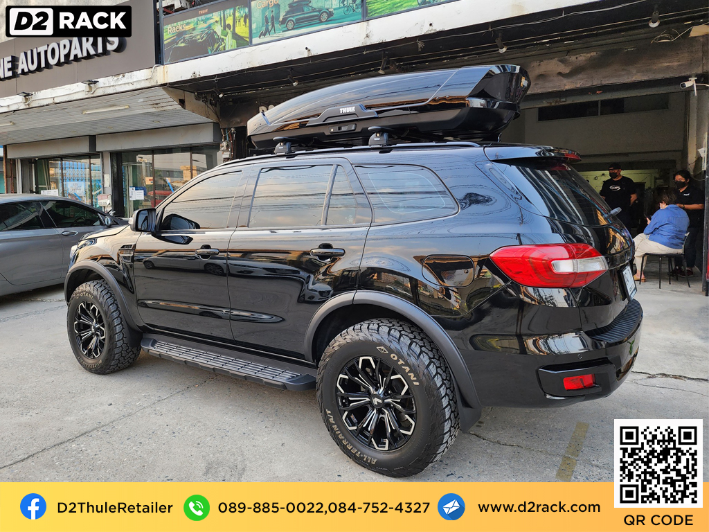 Ford Everest ติดตั้ง ที่ใส่ของบนหลังคารถ THULE Roofbox รุ่น Motion XT Size XL