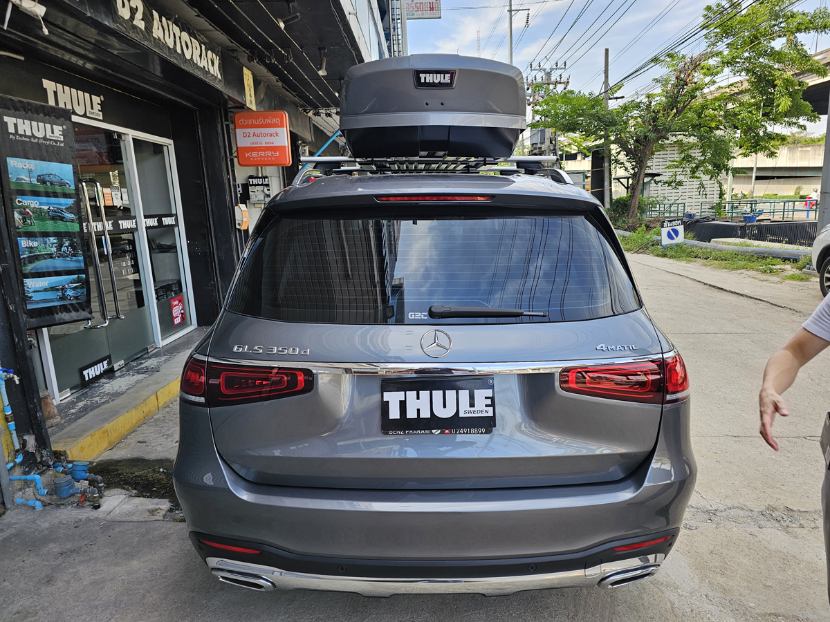Benz GLS 350d ติดตั้ง กล่องหลังคารถ THULE Roofbox รุ่น Motion XT Size XL