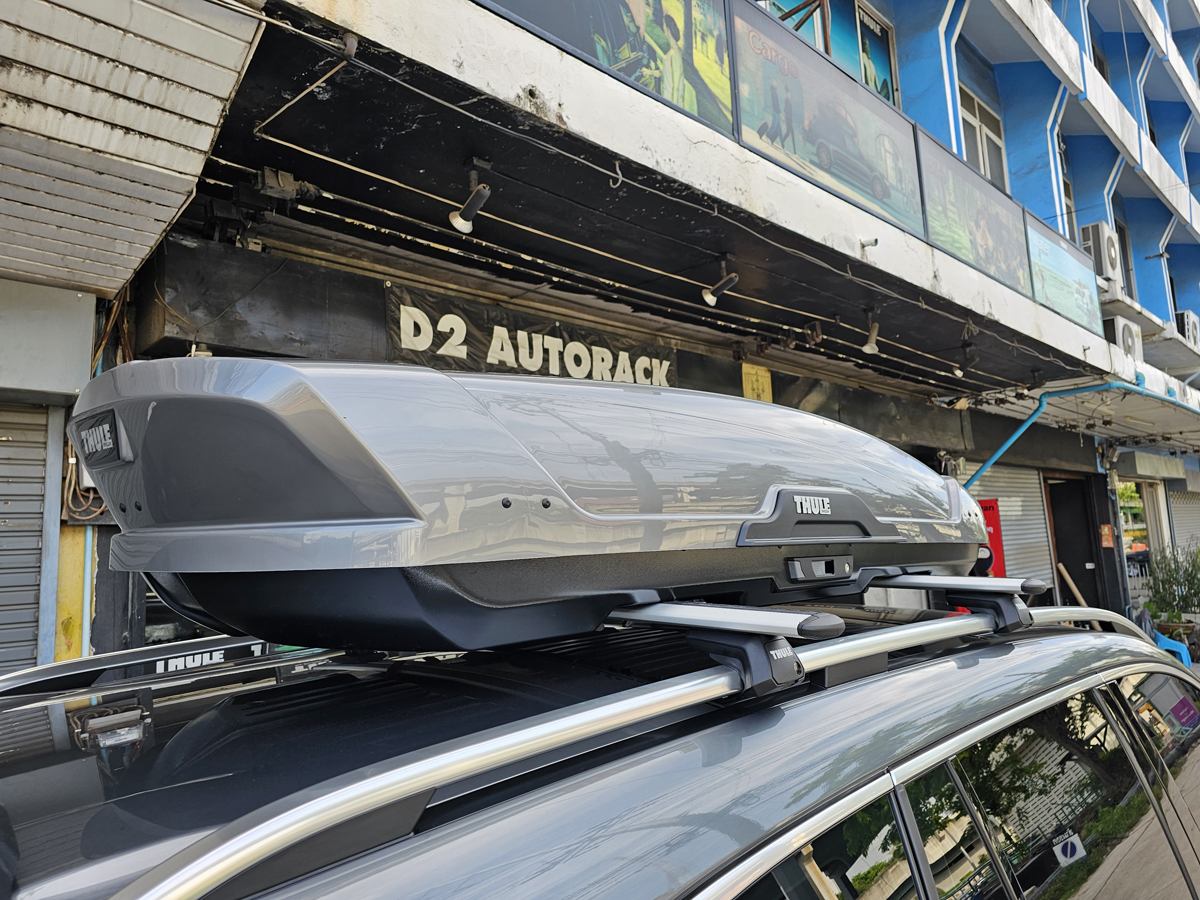 Benz GLS 350d ติดตั้ง กล่องเก็บของหลังคารถ THULE Roofbox รุ่น Motion XT Size XL
