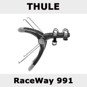 แร็คจักรยาน thule raceway 991 สำหรับบรรทุกจักยาน 2 คัน แร็คจักรยานหลังคารถ สามารถยึดกับตัวจักรยานได้ทุกยี่ห้อ