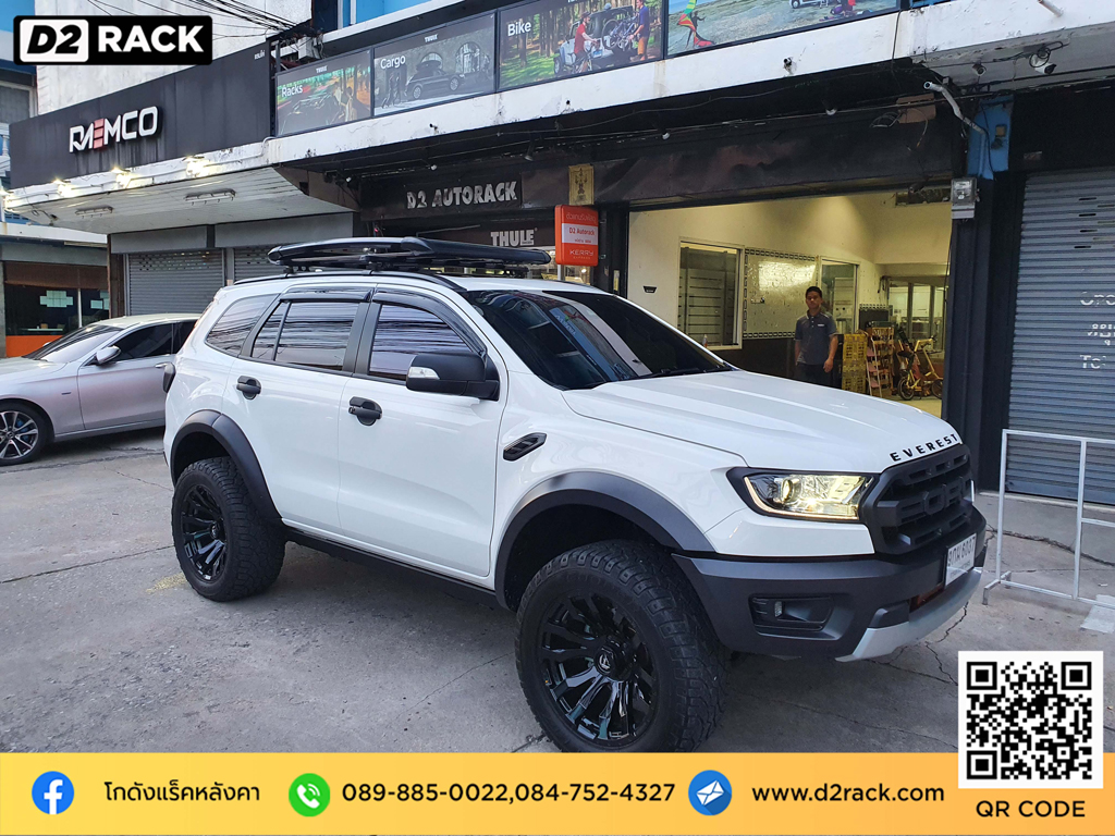 Ford Everest ติดตั้ง แร็คหลังคา SCR Roofrack รุ่น RR04 100x150 cm