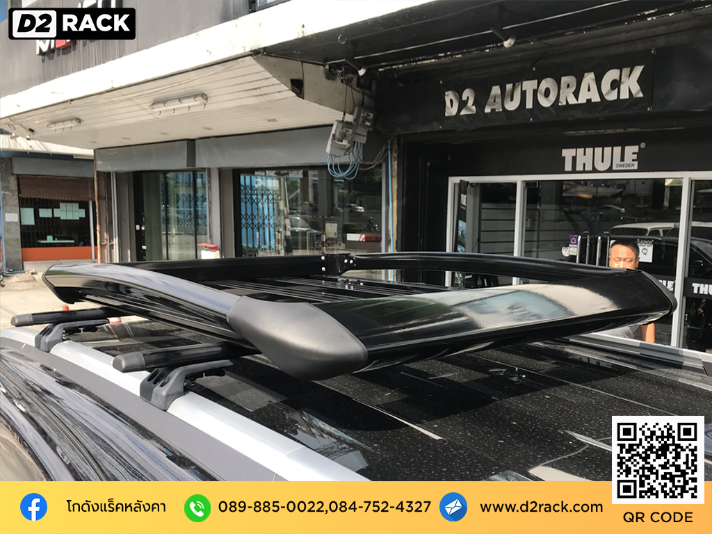 Isuzu Mu-X ติดตั้ง แร็คใส่สัมภาระบนหลังคา SCR Roofrack รุ่น RR04 100x150 cm