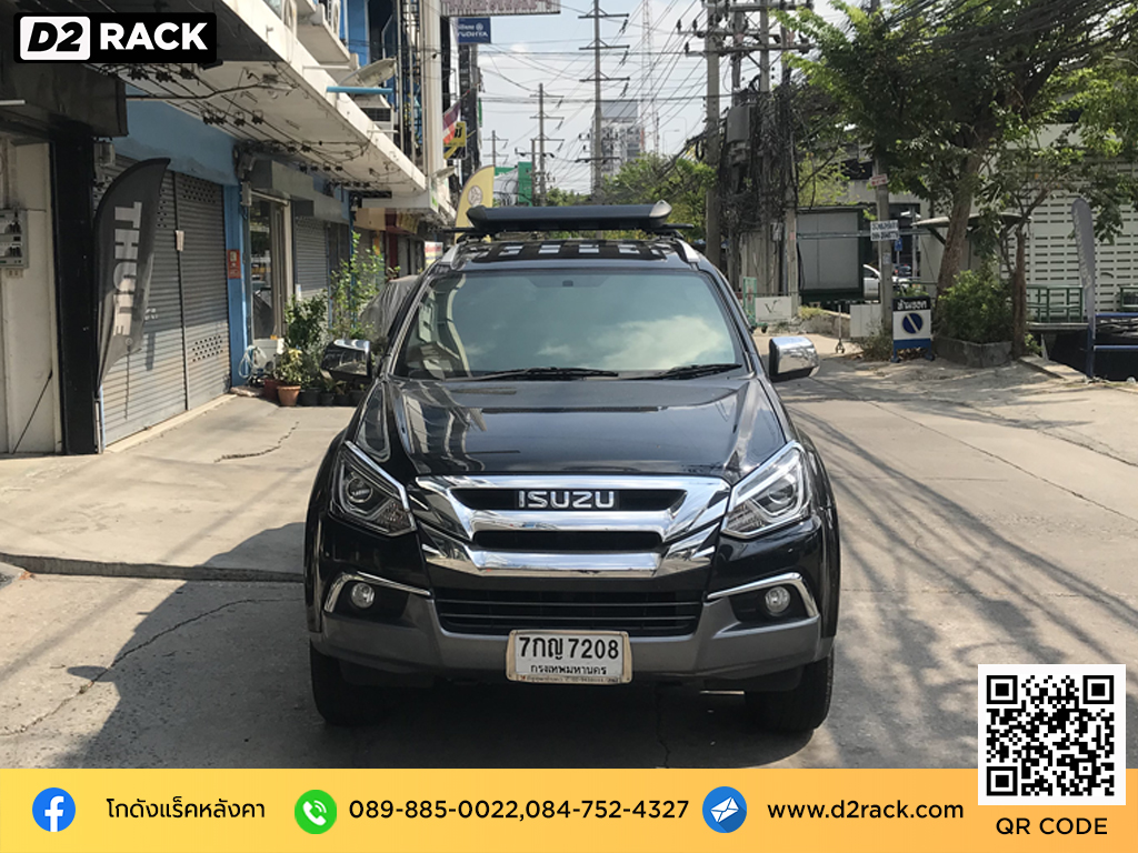  Isuzu Mu-X ติดตั้ง แร็ควางของบนหลังคา SCR Roofrack รุ่น RR04 100x150 cm