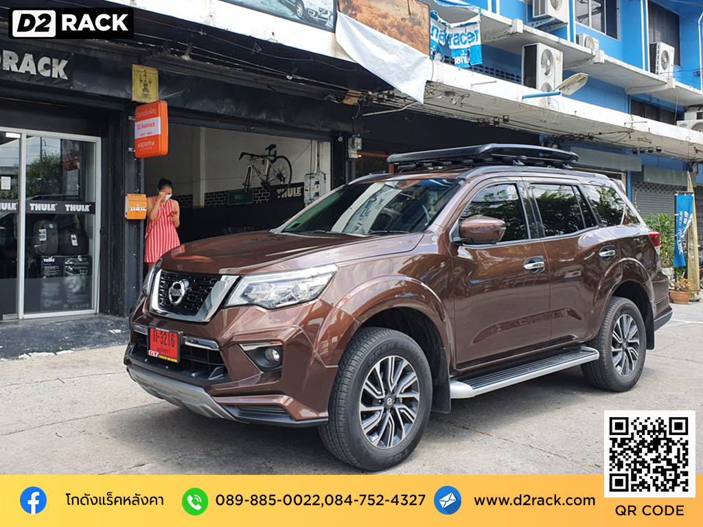 Nissan Terra ติดตั้ง ที่เก็บสัมภาระบนหลังคารถ SCR Roofrack รุ่น RR04 100x150 cm