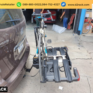 rackจักรยาน THULE EasyFold 934 XT ติดตั้งกับ Hyundai H1 แร็คจักรยานหลังคา แร็คจักรยานไม่ถอดล้อ ฮุนได เอชวัน