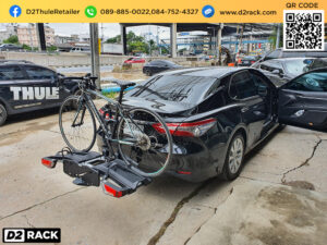แร็คท้ายจักรยาน THULE EasyFold 933 XT ติดตั้งกับ Toyota Camry แร็คติดจักรยาน แร็คขนจักรยาน โตโยต้า คัมรี่