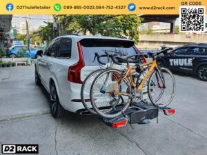 rackบรรทุกจักรยาน THULE EasyFold 933 XT ติดตั้งกับ Volvo XC90 แร็คจักรยานติดท้ายรถ แร็คติดจักรยาน วอลโว่ เอ็กซ์ซี 90