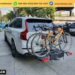 rackบรรทุกจักรยาน THULE EasyFold 933 XT ติดตั้งกับ Volvo XC90 แร็คจักรยานติดท้ายรถ แร็คติดจักรยาน วอลโว่ เอ็กซ์ซี 90