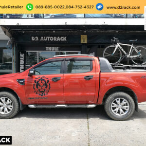 แร็คจักรยานมือสอง THULE ProRide 598 ติดตั้งกับ Ford Ranger rackหลังคาTHULE rackจักรยาน ฟอร์ด เรนเจอร์
