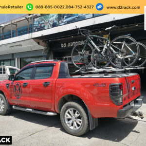 แร็คจักรยานราคา THULE ProRide 598 ติดตั้งกับ Ford Ranger แร็คบนหลังคารถแขวนจักรยาน แร็คใส่จักรยาน ฟอร์ด เรนเจอร์
