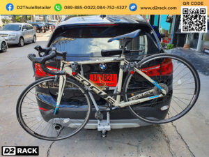แร็คท้ายรถแขวนจักรยาน THULE Xpress 970 ติดตั้งกับ BMW X1 แร็คจักรยานทําเอง ติดตั้งแร็คจักรยาน บีเอ็ม เอ็กซ์วัน