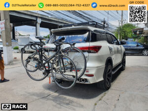 แร็คยึดจักรยานท้ายรถ THULE Xpress 970 ติดตั้งกับ Toyota Fortuner แขวนจักรยานท้ายรถ rackบรรทุกจักรยาน โตโยต้า ฟอร์จูนเนอร์