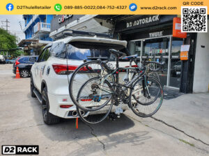 แร็คติดจักรยาน THULE Xpress 970 ติดตั้งกับ Toyota Fortuner แร็คใส่จักรยานท้ายรถ แร็ครถจักรยาน โตโยต้า ฟอร์จูนเนอร์