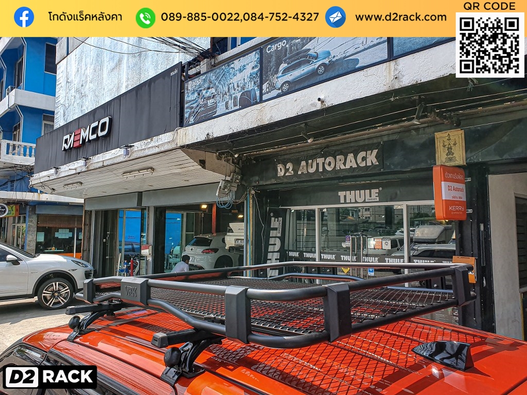 Toyota Sienta ติดตั้ง แร็คบนหลังคา VRK Roofrack รุ่น TRAY 002 100x150 cm