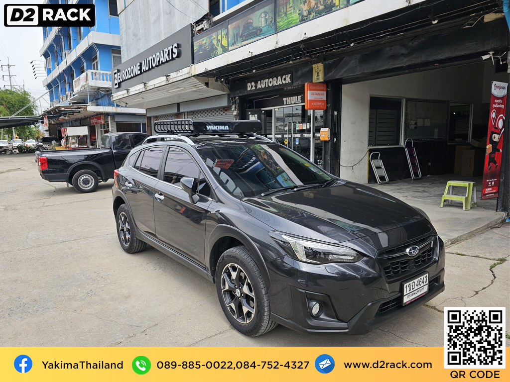 Subaru XV ติดตั้ง แร็คหลังคา YAKIMA Roofrack รุ่น Load Warrior 100x120 cm