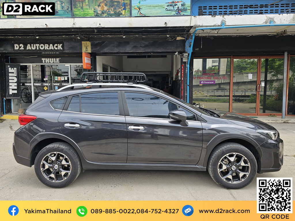 Subaru XV ติดตั้ง ถาดวางของบนหลังคา YAKIMA Roofrack รุ่น Load Warrior 100x120 cm