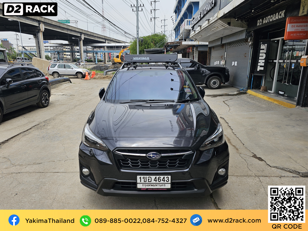 Subaru XV ติดตั้ง ที่เก็บของบนหลังคา YAKIMA Roofrack รุ่น Load Warrior 100x120 cm
