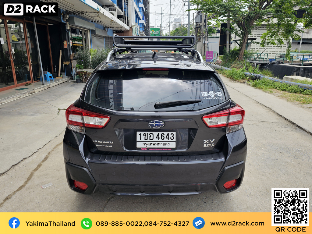 Subaru XV ติดตั้ง แร็คเก็บของบนหลังคา YAKIMA Roofrack รุ่น Load Warrior 100x120 cm