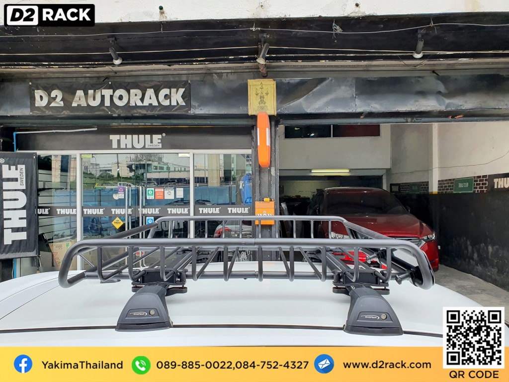 Suzuki Swift ติดตั้ง แร็คหลังคารถยนต์ YAKIMA Roofrack รุ่น LoadWarrior