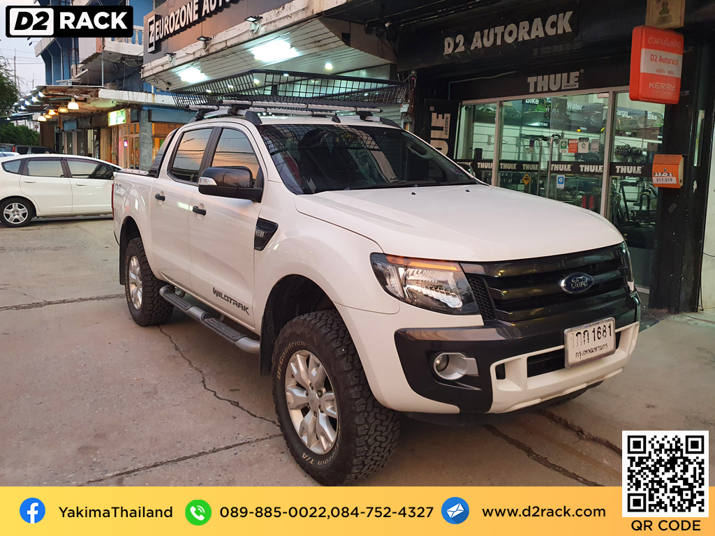 Ford Ranger ติดตั้ง แร็คหลังคา YAKIMA Roofrack รุ่น Mash Basket