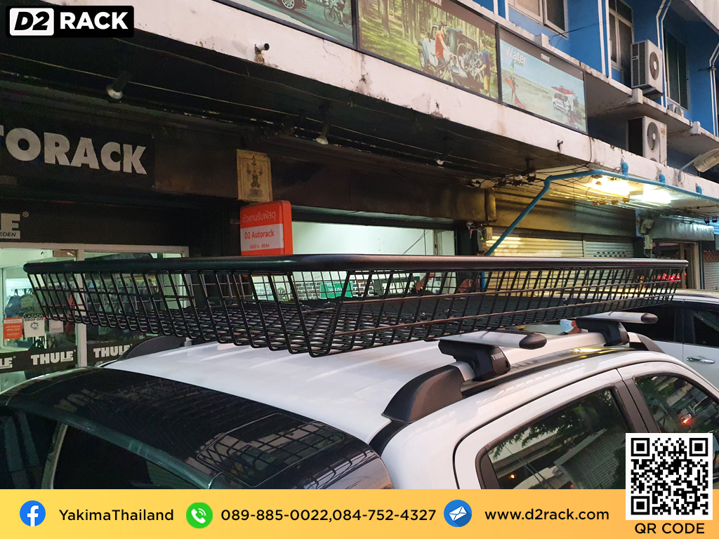 Ford Ranger ติดตั้ง ถาดใส่ของบนหลังคา YAKIMA Roofrack รุ่น Mash Basket