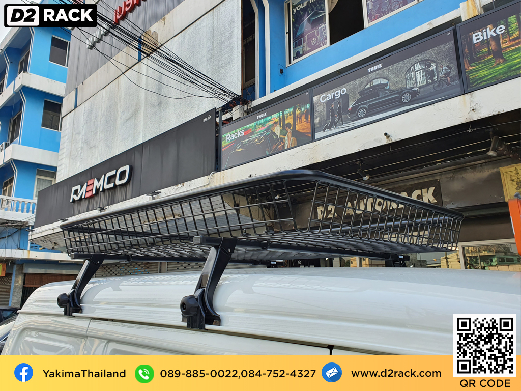 Daihatsu Hijet ติดตั้ง แร็คใส่สัมภาระบนหลังคา YAKIMA Roofrack รุ่น MashBasket
