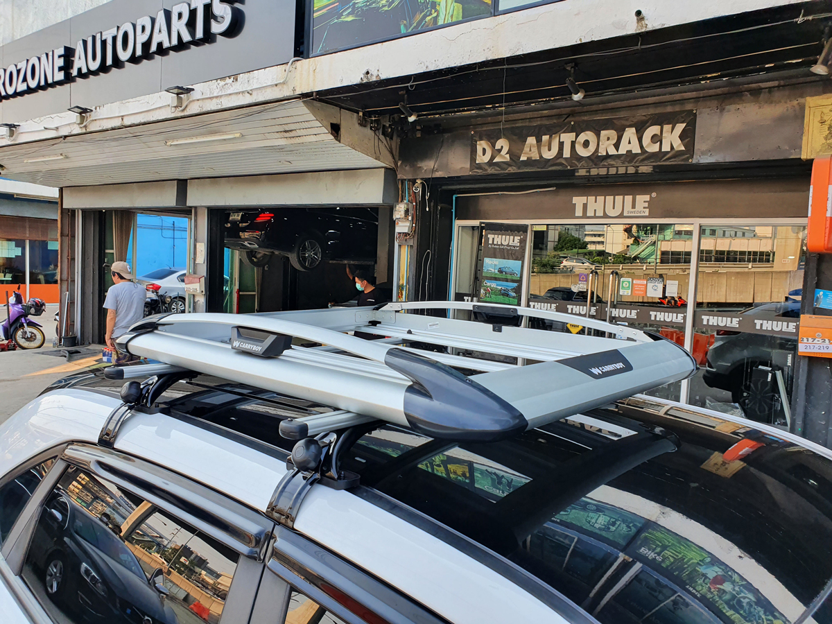 MG GS ติดตั้ง ถาดวางของบนหลังคา CARRYBOY Roofrack รุ่น CB550N 100x120 cm