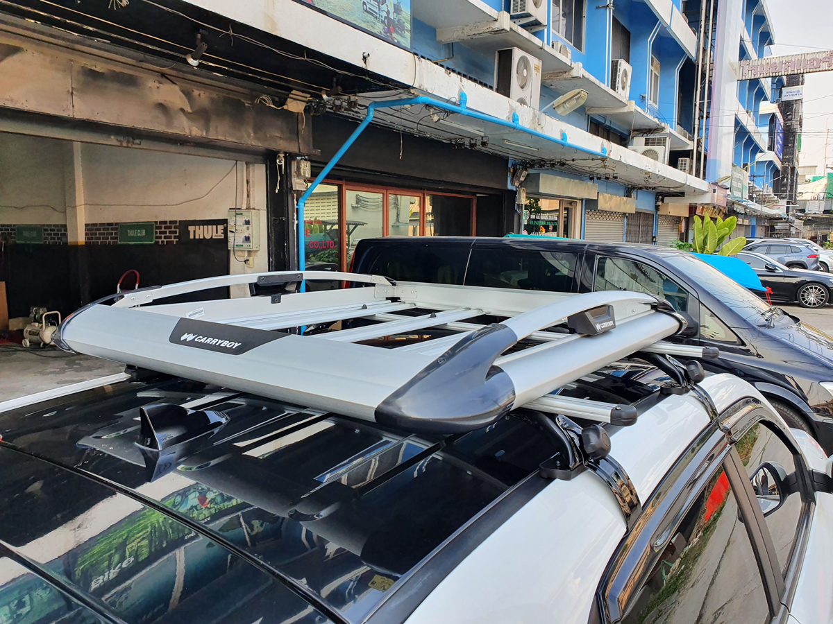 MG GS ติดตั้ง ตะแกรงใส่ของบนหลังคา CARRYBOY Roofrack รุ่น CB550N 100x120 cm