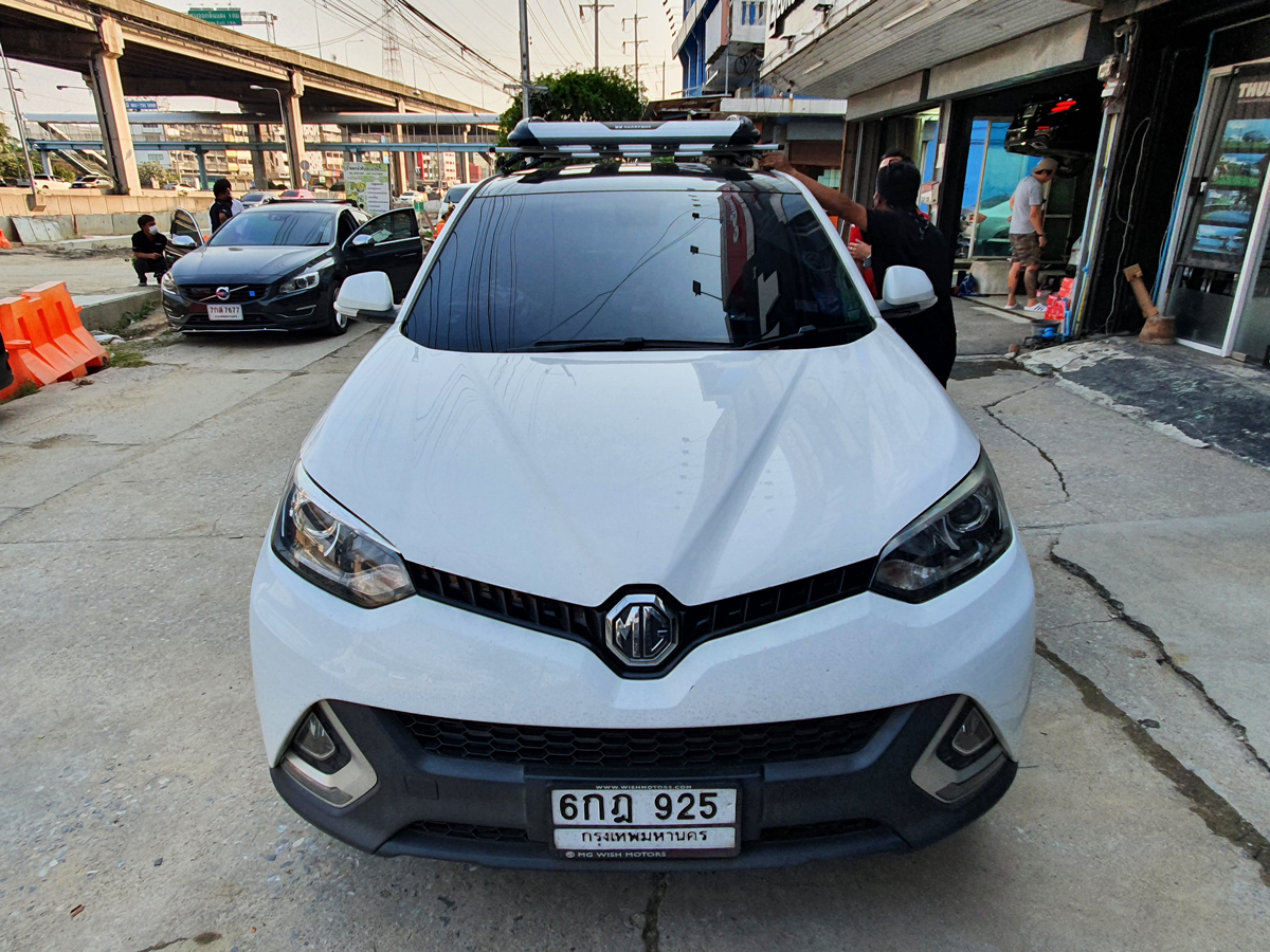 MG GS ติดตั้ง ติดแร็คหลังคา CARRYBOY Roofrack รุ่น CB550N 100x120 cm