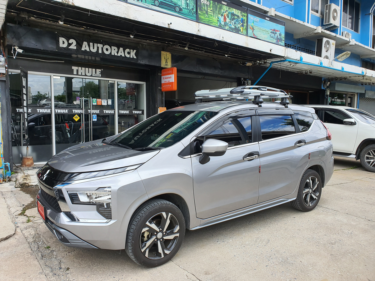 Mitsubishi Xpander ติดตั้ง แร็คหลังคา CARRYBOY Roofrack รุ่น CB550N 100x120 cm