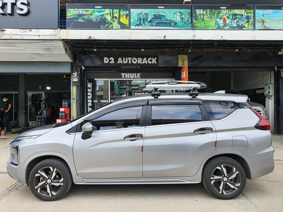 Mitsubishi Xpander ติดตั้ง แร็คหลังคารถเก๋ง CARRYBOY Roofrack รุ่น CB550N 100x120 cm