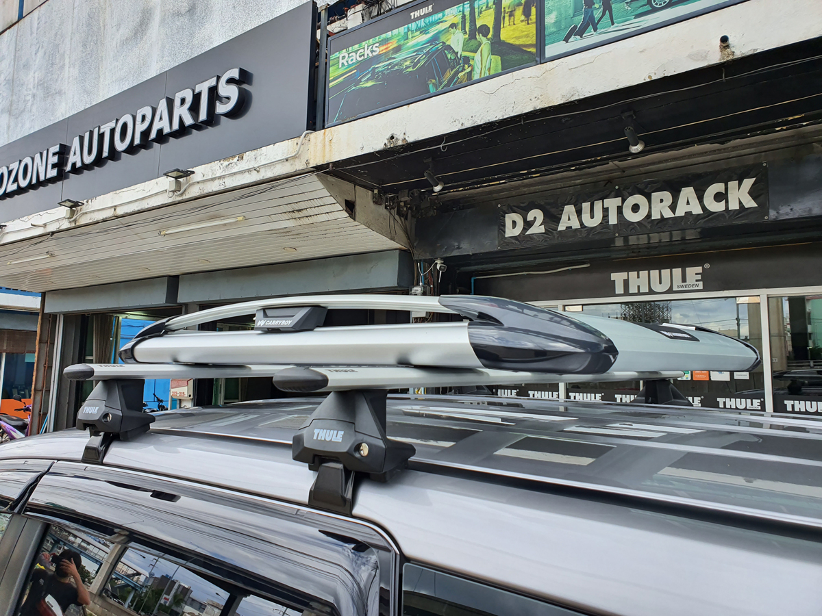 Mitsubishi Xpander ติดตั้ง ตะแกรงใส่ของบนหลังคา CARRYBOY Roofrack รุ่น CB550N 100x120 cm