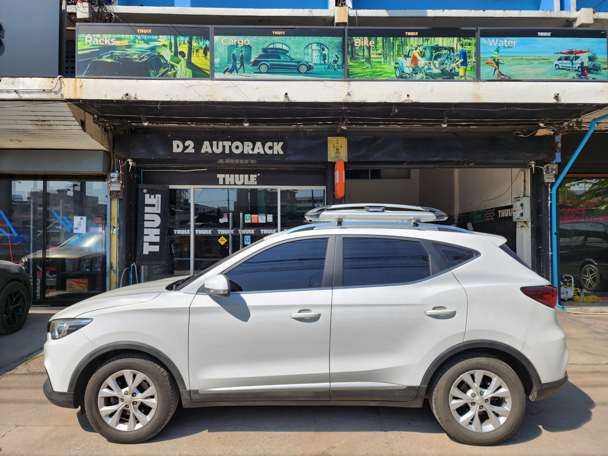 MG ZS ติดตั้ง แร็คบนหลังคา CARRYBOY Roofrack รุ่น CB550N 100x120 cm