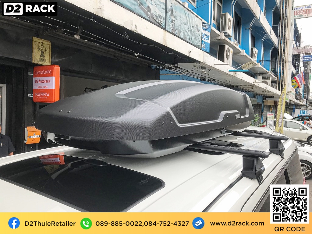 กล่องติดหลังคาคารถ thule Force XT XL roof box ราคาถูก ที่วางของบนหลังคา กล่องหลังคารถ : ผลงานติดตั้ง กล่องหลังคารถยนต์ roof box Toyota Alphard อัลพาร์ด