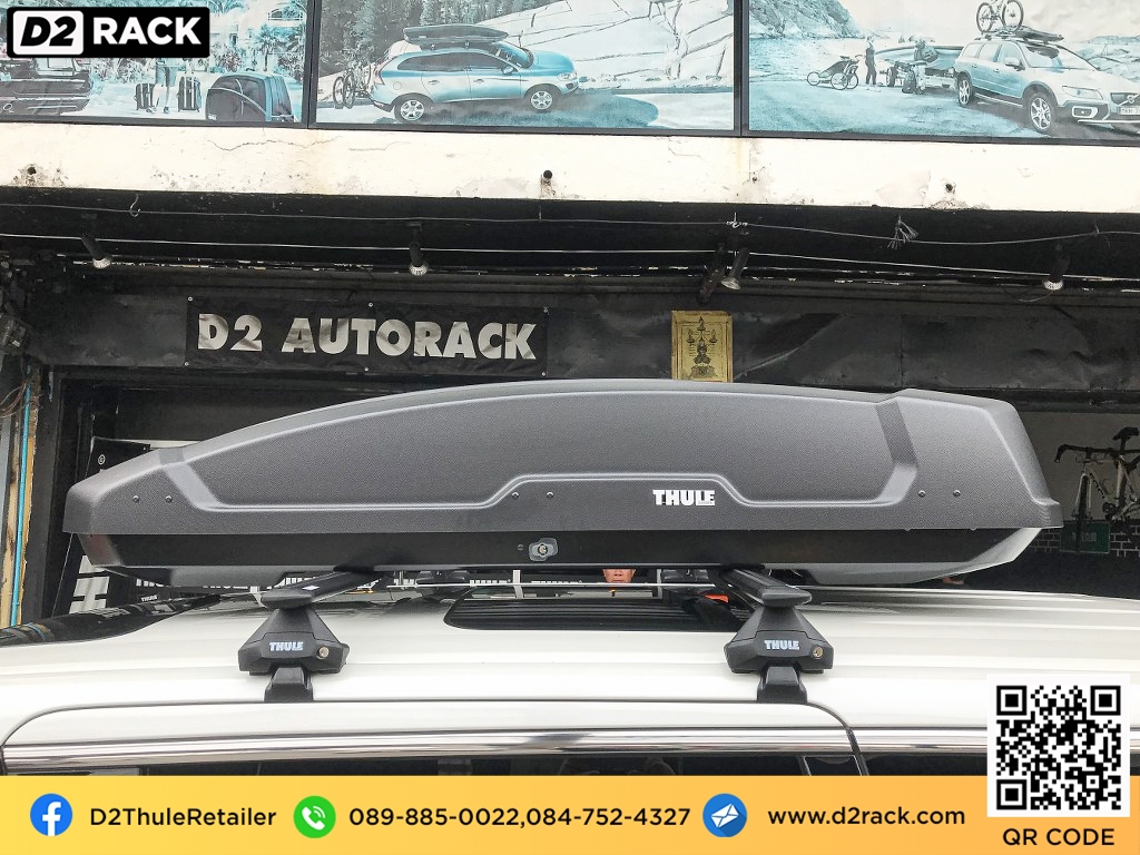 ขาย roofbox thule Force XT XL ที่วางของบนหลังคา กล่องสัมภาระบนหลังคา กล่องเก็บของติดรถยนต์ : ผลงานติดตั้ง กล่องหลังคารถยนต์ roof box Toyota Alphard อัลพาร์ด
