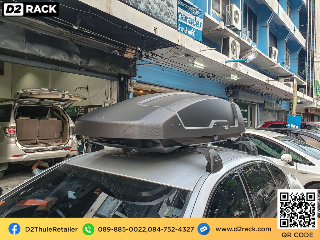 กล่องติดหลังคาคารถ thule Force XT M roof box ราคาถูก ที่วางของบนหลังคา กล่องหลังคารถ : ผลงานติดตั้ง กล่องหลังคารถยนต์ roof box BMW 520d บีเอ็ม