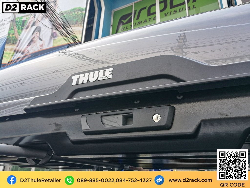  ขาย roofbox thule Motion XT XL ที่วางของบนหลังคา กล่องสัมภาระบนหลังคา กล่องเก็บของติดรถยนต์ : ผลงานติดตั้ง กล่องหลังคารถยนต์ roof box Mitsubishi Pajero ปาเจโร่