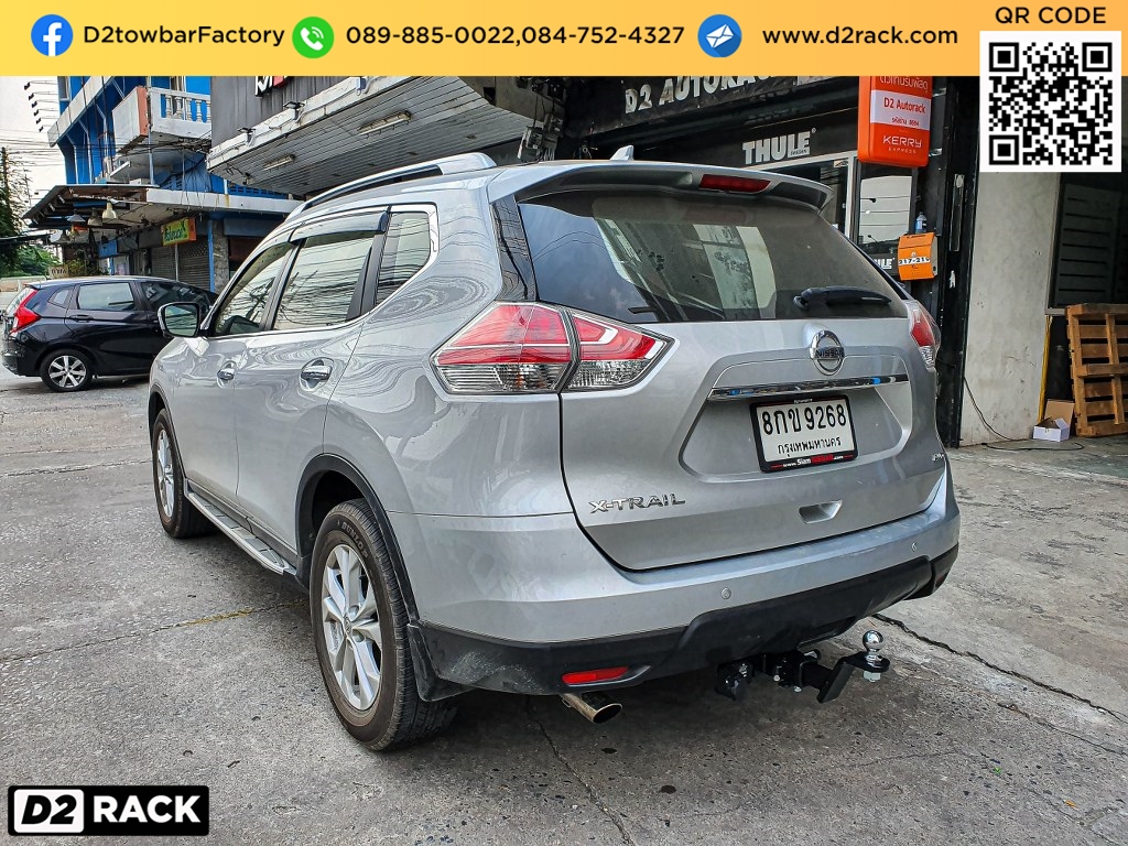 กันชนลากเรือ นิสสัน เอกเทรล อุปกรณ์เทรลเลอร์ ลากเรือ เทเลอร์ towbar โทว์บาร์ : งานติดตั้ง D2towbar ชุดลากเรือ Nissan x-trail 