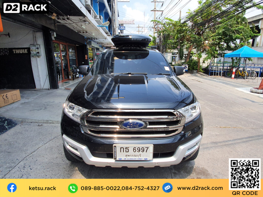 roofbox KETSU Roofbox L roof box เชียง ก ง กล่องเก็บของติดรถยนต์ ที่เก็บของบนหลังคา : ผลงานติดตั้ง กล่องFord Everest เอเวอเรสต์