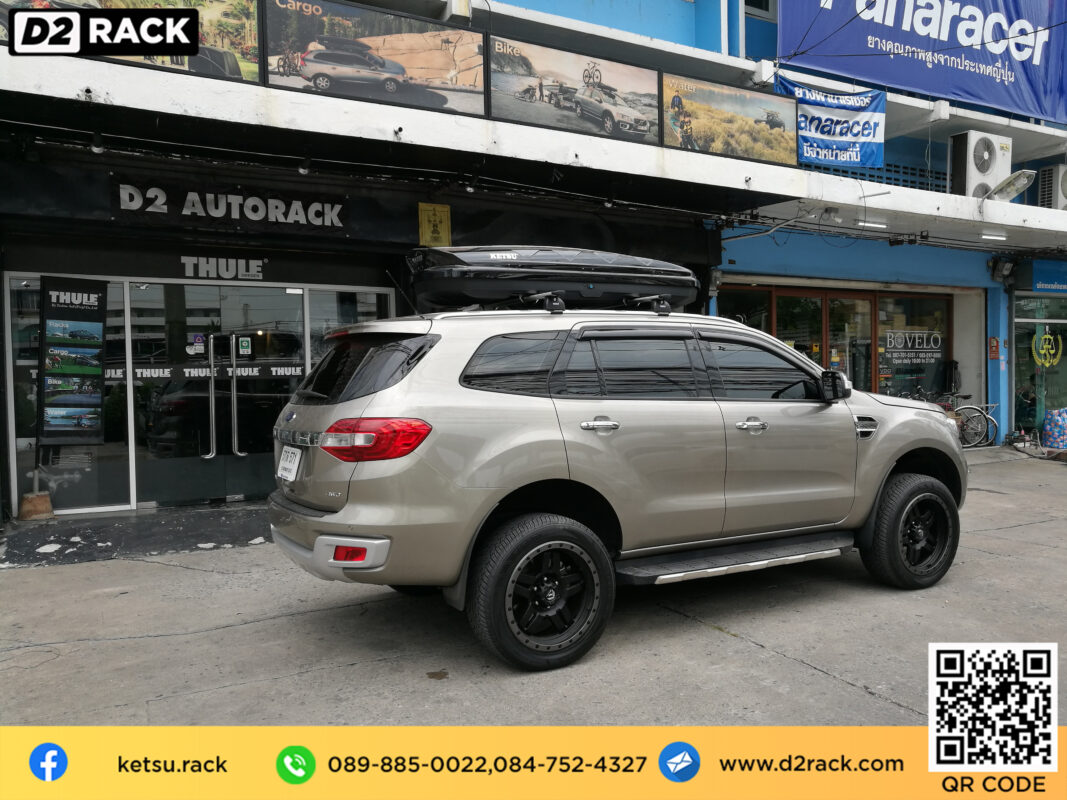 แร็ ค หลังคา Lมือ สอง KETSU Roofbox L กล่องอเนกประสงค์บนหลังคารถ roofbox มือ สอง ที่วางของบนหลังคา : ผลงานติดตั้ง กล่อง Ford Everest เอเวอเรสต์