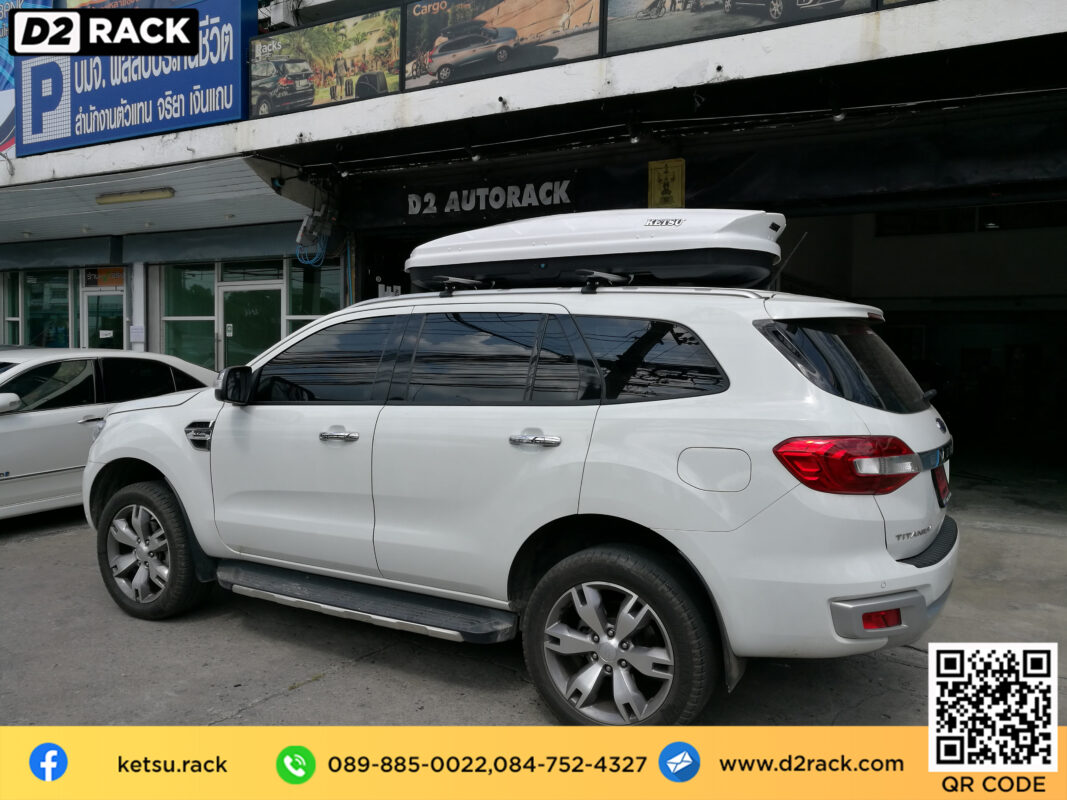 กล่อง ใส่ ของ บน หลังคา มือ 2 KETSU Roofbox L roofbox มือ สอง กล่อง ใส่ ของ หลังคา รถ กล่องเก็บของติดรถยนต์ : ผลงานติดตั้ง กล่อง Ford Everest เอเวอเรสต์