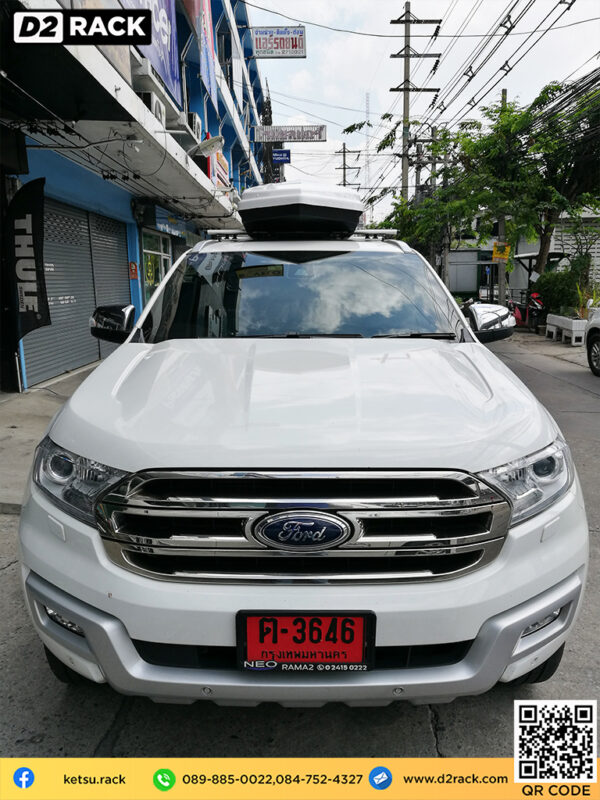 roof box ราคา ถูก KETSU Roofbox L กล่อง ใส่ ของ บน หลังคา รถ แร็คหลังคา กล่อง หลังคา รถ : ผลงานติดตั้ง กล่อง Ford Everest เอเวอเรสต์