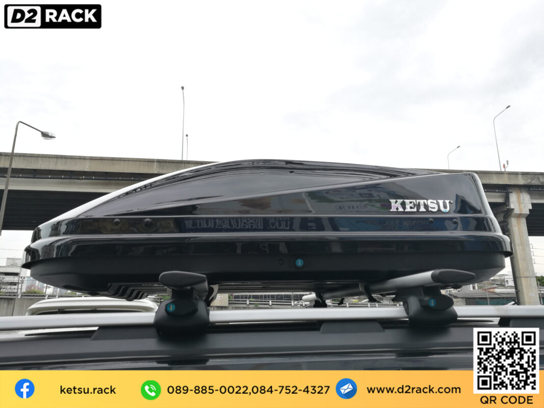 กล่องติดหลังคารถ KETSU M3 roof box ราคาถูก ที่วางของบนหลังคา กล่องหลังคารถ : ผลงานติดตั้ง กล่องหลังคารถยนต์ roof box Ford Everest เอเวอเรสต์
