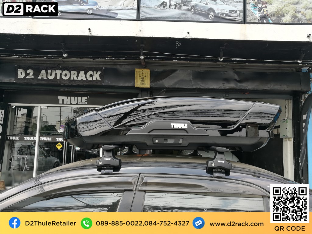  ขาย roofbox thule Motion XT M ที่วางของบนหลังคา กล่องสัมภาระบนหลังคา กล่องเก็บของติดรถยนต์ : ผลงานติดตั้ง กล่องหลังคารถยนต์ roof box Honda accord แอคคอร์ด