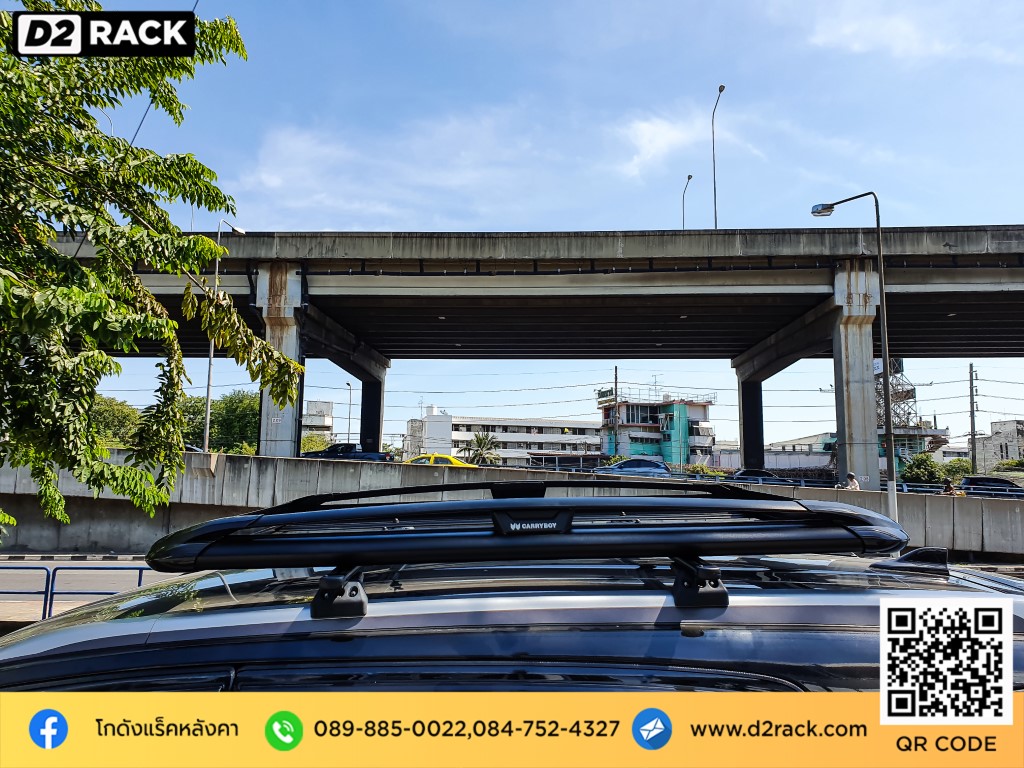 d2 autorack Carryboy รุ่น CB550N สำหรับ อีซูซุ มิว-เอ็กซ์ แร็คมือสอง หลังคา rack แครี่บอย หลังคารถ เก๋ง isuzu mu-x แร็คหลังคา รถเก๋ง ราคาขาจับ แร็คหลังคา มือสอง คานขวางมือสอง