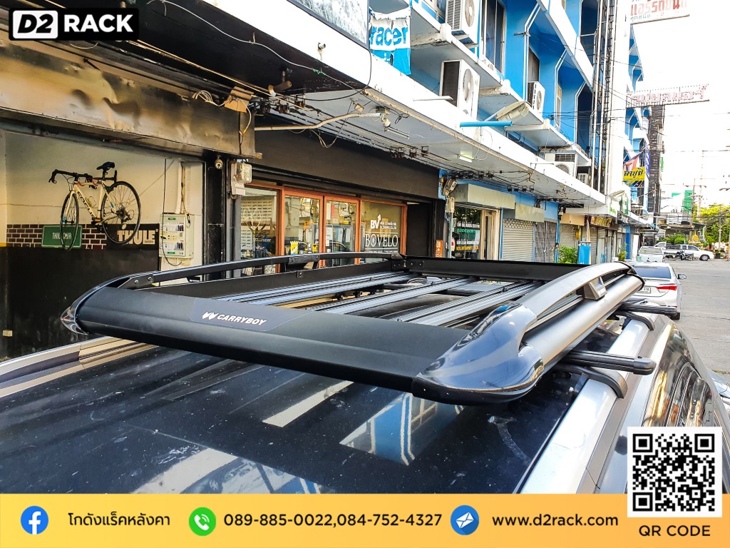 แร็คหลังคารถตู้ Isuzu Mu-X ขาแร็คหลังคา แครี่บอย Carryboy รุ่น CB550N เหล็ก ติด หลังคา รถ อีซูซุ มิวเอ็กซ์ ขายแร็คหลังคา overland มือ สอง d2 autorack แร็คหลังคาเก๋ง