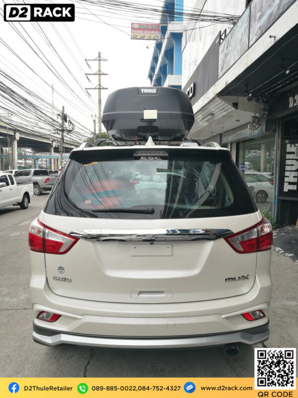 กล่องวางของบนหลังคา thule Force XT L กล่องบนหลังคา กล่อง RoofBox กล่องหลังคารถ : ผลงานติดตั้ง กล่องหลังคารถยนต์ roof box Isuzu mu-x มิวเอ็กซ์