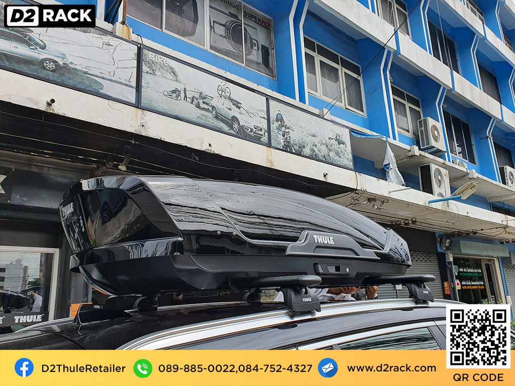 กล่องติดหลังคา thule มือสอง thule Motion XT M กล่องสัมภาระบนหลังคา กล่องบนหลังคา กล่องติดหลังคา : ผลงานติดตั้ง กล่องหลังคารถยนต์ roof box BMW X3