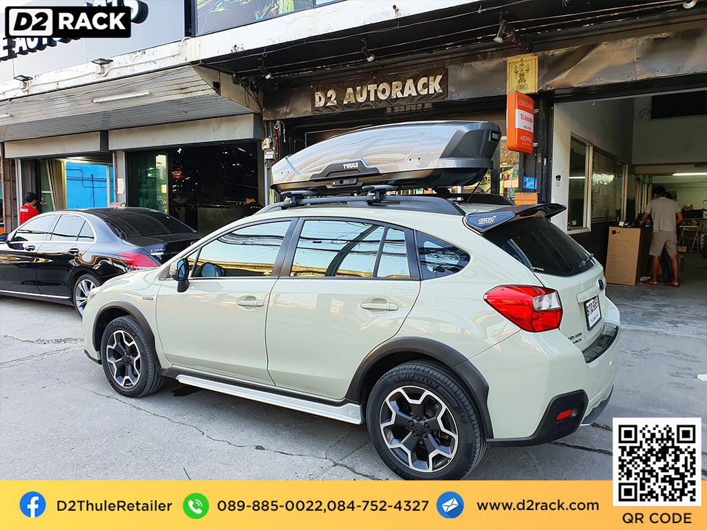 roof box กล่องสัมภาระบนหลังคา THULE Motion XT M กล่องใส่ สัมภาระบนหลังคารถ กล่อง RoofBox กล่องสัมภาระบนหลังคา : ผลงานติดตั้ง กล่องหลังคารถยนต์ roof box Subaru XV เอ็กซ์วี